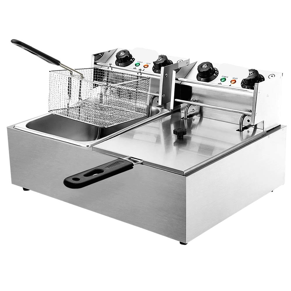 Commercial Kitchen Appliance - 20L Elektrikli Ticari Fritöz Çift Sepetli