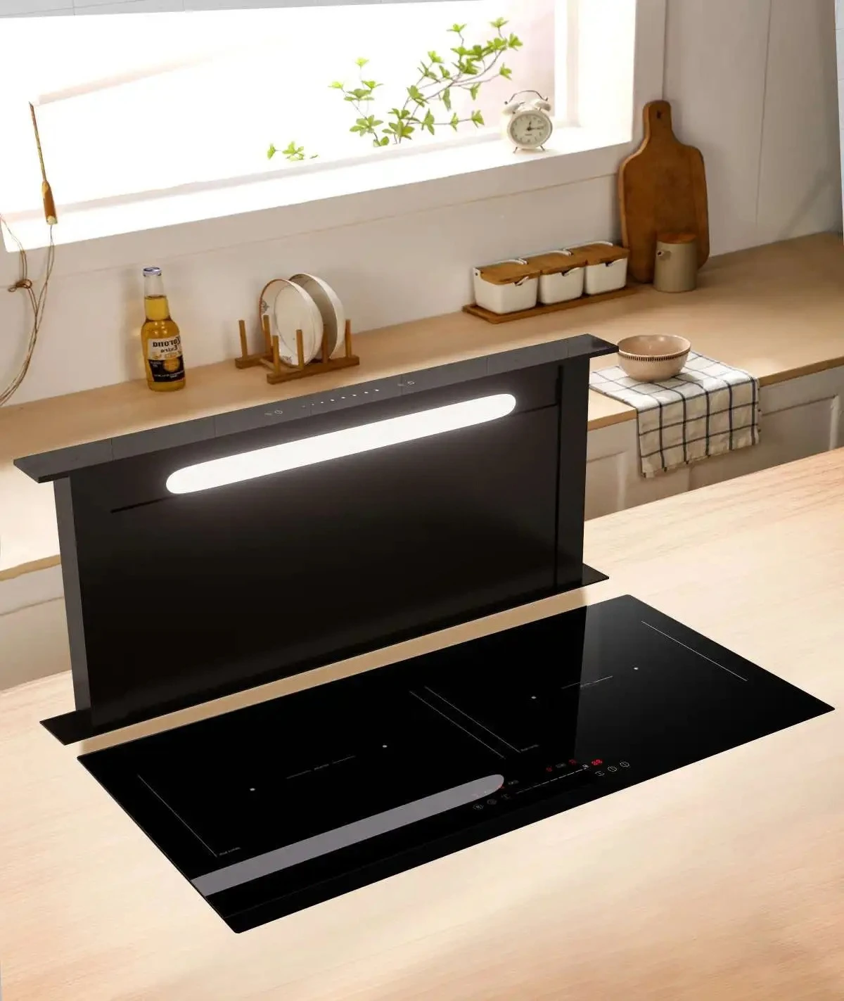 Commercial Kitchen Hood Installation - 90cm Ultra İnce Sürgülü Çekmeceli Davlumbaz,