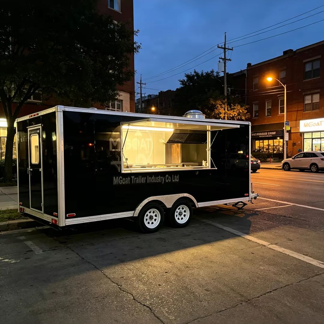 Commercial Kitchen Trailer - Siyah 2 Akslı Ticari Yiyecek Kamyonu