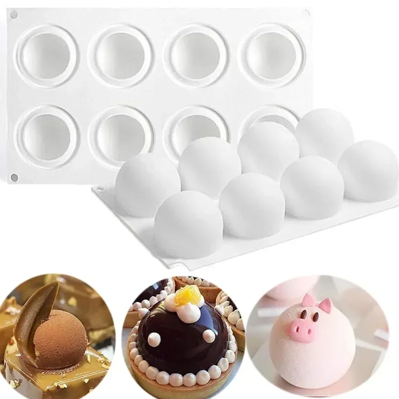Commercial Kitchen Accessories - 3D Küre silikon kalıp Mousse Kek