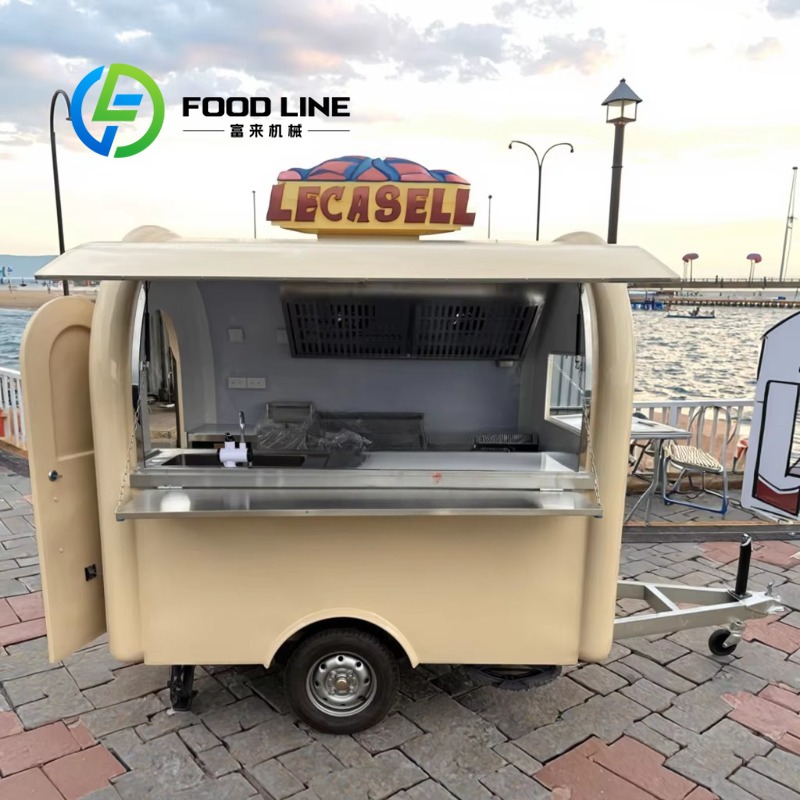 Commercial Kitchen Trailer - Özelleştirilmiş Yiyecek Römorkları Pizza Fırınları Barbekü