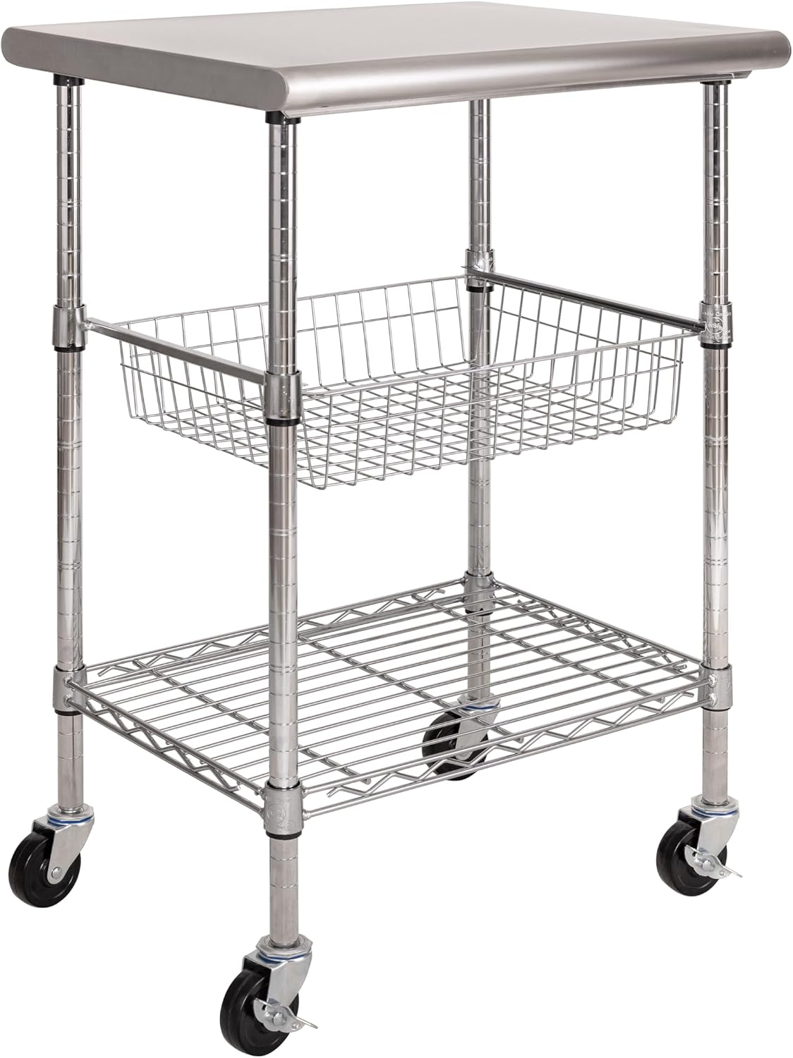 Paslanmaz Çelik Ticari Yemek H - Commercial Kitchen Island On Wheels incelemesi ve fiyatı