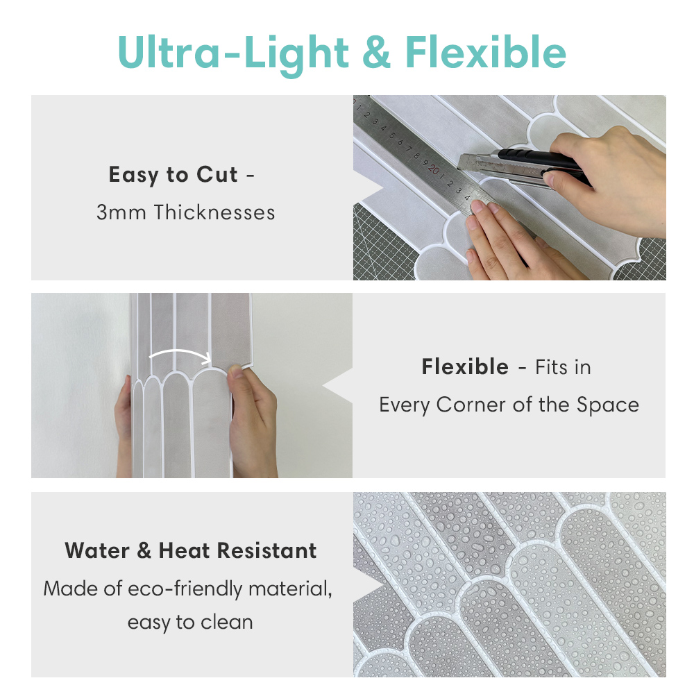 5/10/20 adet 3D balık pulu des - Commercial Kitchen Wall Panels incelemesi ve fiyatı
