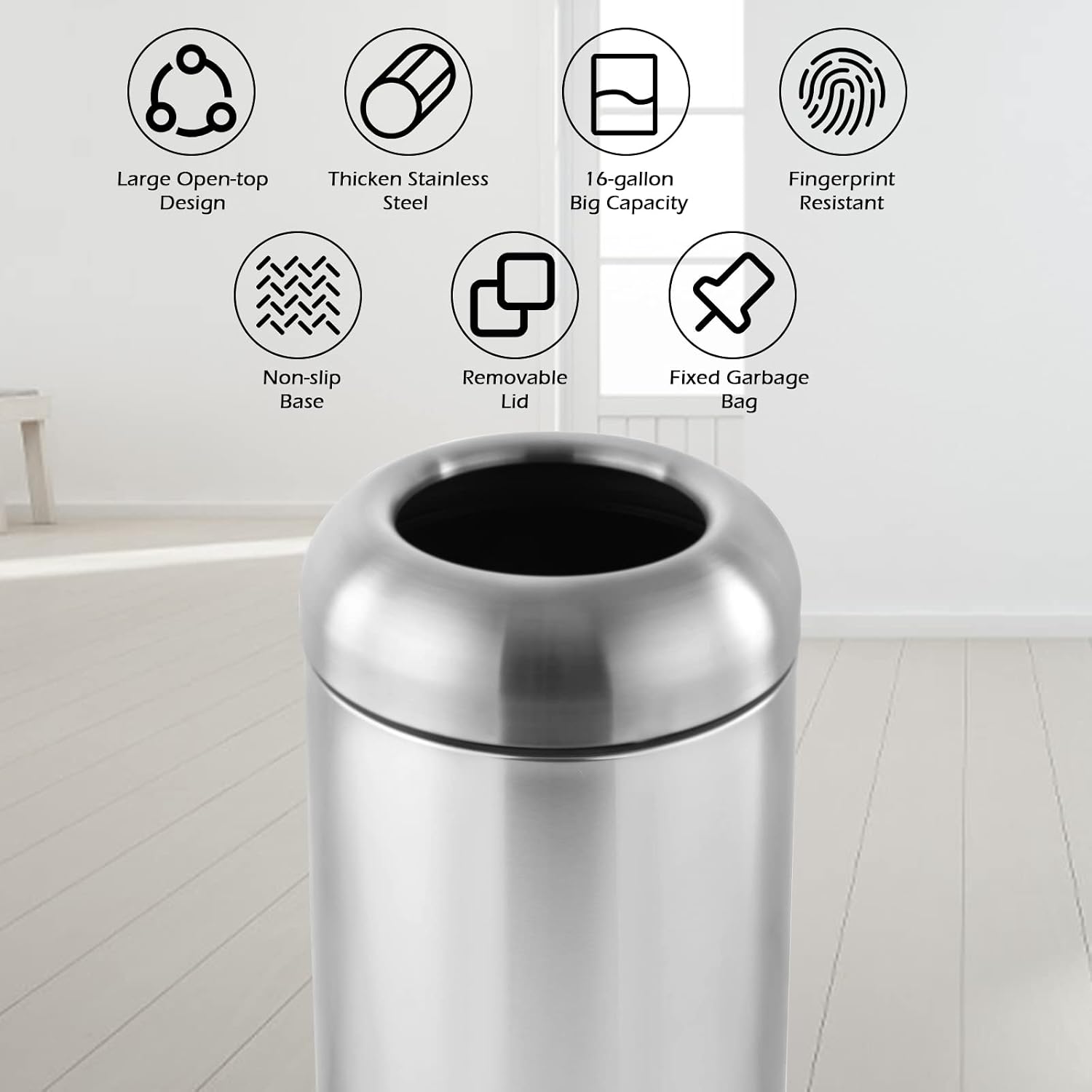 Büyük Paslanmaz Çelik Açık Üst - Commercial Kitchen Garbage Disposal incelemesi ve fiyatı